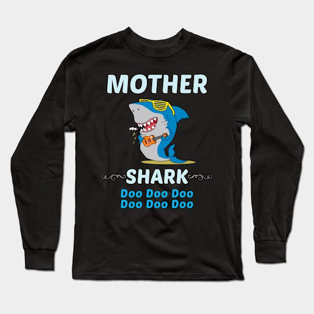 Family Shark 2 MOTHER Long Sleeve T-Shirt by blakelan128